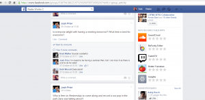 Facebook Screen 1